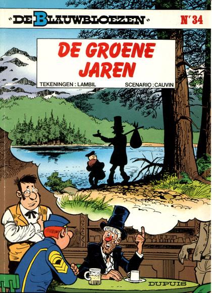 Cover:
De Blauwbloezen 34 De groene jaren
