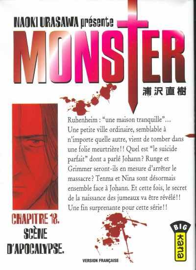 Cover:
Monster (Urasawa) 18 Scène d'apocalypse

